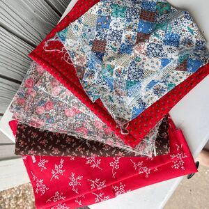 Vintage Quilting Fabric Lot 70s 80s Cranston VIP Concord Kessler Floral Patchwor